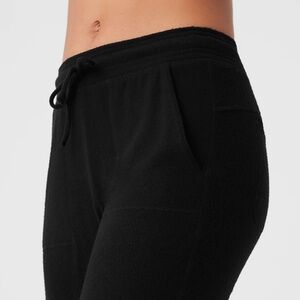 ALO Yoga Black Track Pants with Drawstring Closure